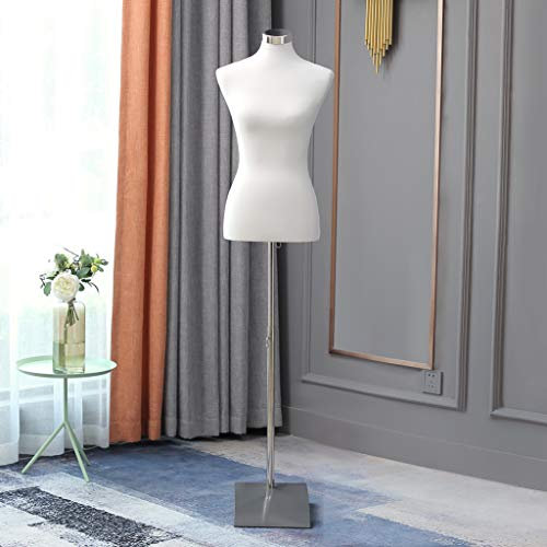 Loywe Mannequin de couture Buste de femme réglable en Hauteur Taille 36/38 Blanc LW6020W