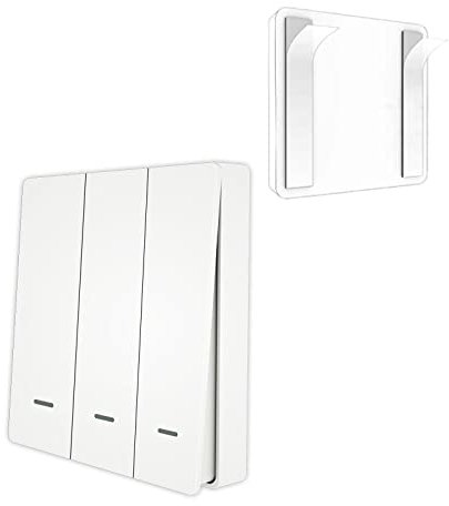 Tuya ZigBee Interrupteur de scène sans fil, alimenté par piles bouton mécaniques, réalise une scène domotique intelligente, 3 gang [Tuya Zigbee Hub requis]