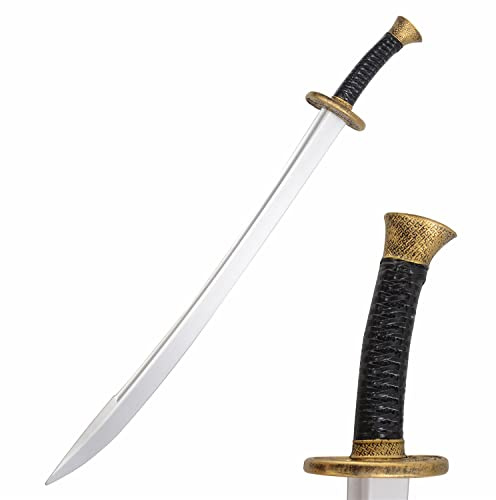 LarpGears Classical Chinese YanLing Saber Foam Sword, Historical Training Sword for Halloween Costume, LARP Events, Cosplay and Outdoor Battle Game Sports 33 Inches