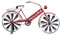 Aibyks 4. Juli Radfahren Fahrrad,Independence Day Patriotische Tischdekoration Fahrräder - Rotes amerikanisches Thema Radfahren Fahrzeug Home Ornament Decor