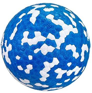 Super stretchig hundboll, hundleksak oförstörbar med de senaste materialen, Interaktiv vattenleksak för små och medelstora hundar (blå)