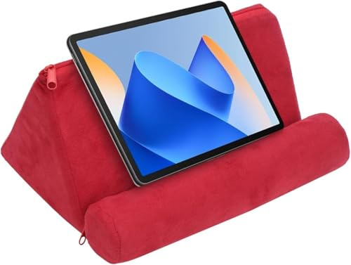 Kelepu Tablet Pillow Stand, Handphone Holder, Pillow Lap Holder, Tablet Cushion Stand, Soft Pad for Lap for Pad, Tablets, Smartphones, Books, Magazines up to 10 Inch