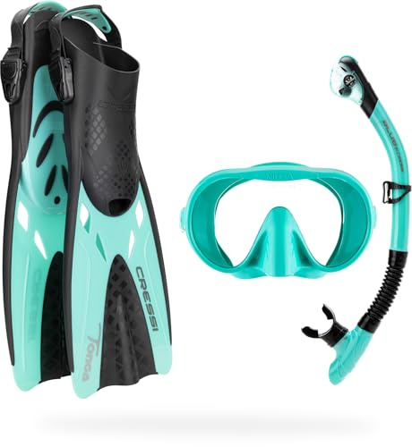 Cressi Musa Explorer Set Snorkeling Sets, Aqua Grün, L/XL