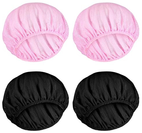 TIESOME Rete per capelli per dormire, 4 pezzi, Bonnet Sleep Cap, cappello a rete regolabile per donne, per proteggere i capelli, cappello da notte