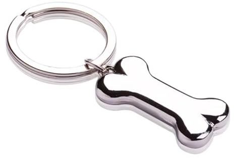 Sportigo ® hundben nyckelring i silver/hundben godis hänge gåva presentidé