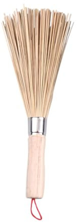DECHOUS 3pcs Bamboo Wok Cleaning Brush Wooden Handle Oilproof Kitchen Cleaning Tools Straw Cleaner Brush