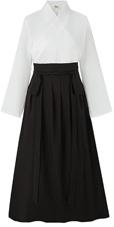 BPURB Uniforme de samouraï japonais Hakama traditionnel Aikido Kendo Arts martiaux Anime Cosplay Costume