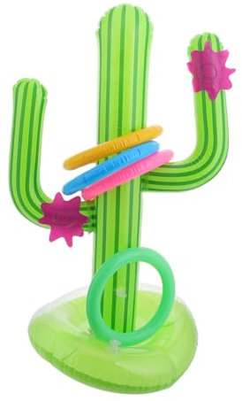 UPKOCH Family Bonding Game Inflatable Cactus Ring Toss Mexican Fiesta Party Toys Pool Beach Supplies