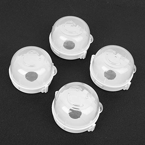 Akozon Gasstadsknappen för Barn - Baby Safety Kitchen Protector, 4 Pack Universal Gas Oven Knob Lock med Transparent Design (4 stycken/paket)