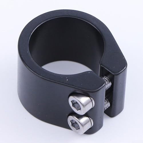 Collier de serrage à double boulon pour tige de selle de vélo - 34,9 mm - Couche en alliage forgé robuste - Conçu pour VTT de route - Fixation sécurisée de la selle - Noir