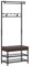HOMCOM Garderobenständer Garderobenbank Kleiderständer Schuhregal mit Sitzfläche Garderobe mit Sitzfläche und 2 Schuhablagen, Metall, 72,5x35x180cm