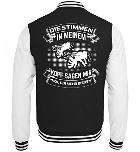 Chorchester For all beekeepers who buy more bees! - College sweat jacket, black / white, L