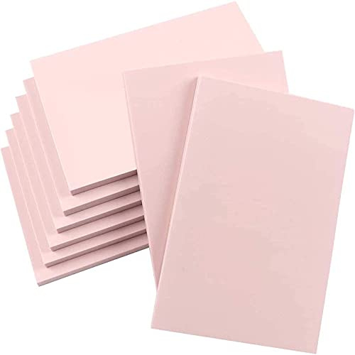 SGHUO 8pcs 4x6 Rubber Carving Blocks, Soft Linoleum Block for Printmaking, Rectangle Linocut Blocks Stamp Carving Tools, Easy Cut Lino Blocks Crafts Making Kit (Pink)
