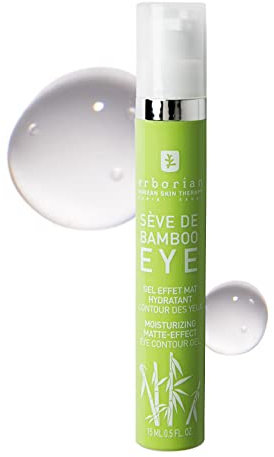 Erborian - Sève de Bamboo Eye - Gel Mat Hydratant Contour des Yeux - Aide à réduire les Marques de Fatigue : Stries de Déshydratation, Poches, Dessèchement - Soin du Visage Coréen - 15ml