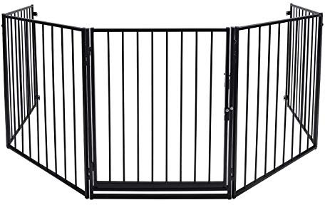 YRHome 5-TLG - Rejilla de protección infantil para chimenea (305 cm), color negro