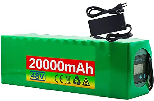 Batteria Alta Potenza Della Batteria, 48V 20Ah Batteria Per Bicicletta Elettrica, 20000Mah Batteria Ad Alta Capacità, Per Scooter Elettrico Elettrica Da E-Bike 48V 20Ah