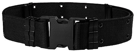 LICHENGTAI Elastische Gürtel für Herren Stretchbelt Arbeit Nylon Canvas Gürtel mit Kunststoffschnalle Herren Arbeitsgürtel Koppelgürtel, 125 cm lang
