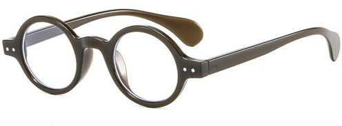 MUTYNE Montura De Gafas Redondas Mujeres Hombres Monturas Pequeñas Anteojos De Computadora Vintage Lentes Transparentes Vidrio,Verde