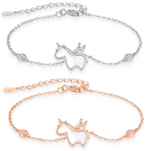 2 pezzi Braccialetti Bambina, Braccialetto Amicizia unicorno scuola ragazza, Scuola Bambino Ragazza Regalo, inizio della scuola regali per ragazze, Festa di Vompleanno Bambini