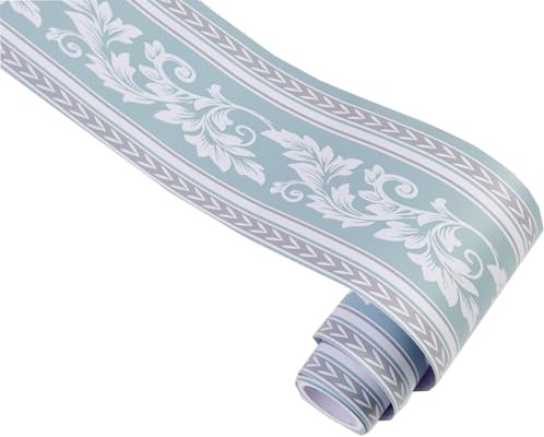 Aartner Bordo autoadesivo per carta da parati in PVC, impermeabile, 10 m x 12 cm, bordo autoadesivo per carta da parati (1)