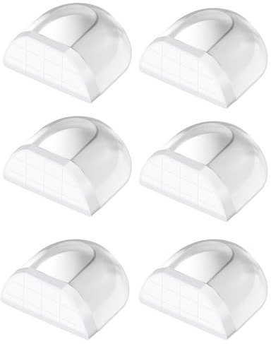 KOVOSCH 6 Stück Türstopper Boden Transparente, Selbstklebend Bodentürstopper zum Kleben für alle Hartböden geeignet zum Schutz von Wand und Möbeln