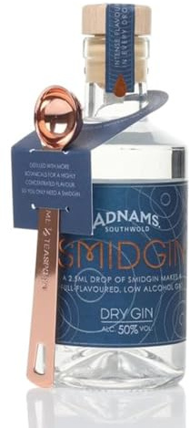 Adnams Smidgin London Dry Gin | 50% ABV | 20cl Bottle | Intense Botanical Flavour | Low-Alcohol Cocktails | Award-Winning Gin
