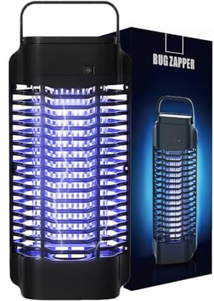 Lampe Anti Moustique Tueur d'Insectes électrique 4200V Haute Puissance Répulsif Efficace, Convient pour intérieur et extérieur pour Résistant à l'eau Répulsif Mites Lampe Moustiques Lampe Anti-moustiq