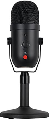 YUGSHNKFC Broadcasting Microphone USB Mic With Heart-Shaped Picking Up & Mute Table Mic With Volumn Control