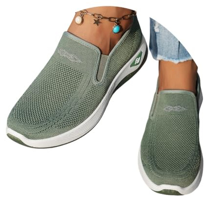 ticticlily Scarpe Ortopediche Donna Estive Senza Lacci Comode Traspiranti Antiscivolo Sneakers A Verde 39 EU