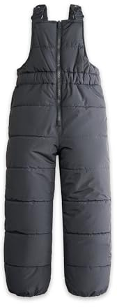Sunny Sprout Pantalon de Neige Enfant sans Poche, Combinaison à Bretelles Adjustables - Manteau de Ski Isolant et Imperméable pour Garçons et Filles - Hiver, Ski, Jeux dans Neige (Noir, 4-7 Ans)