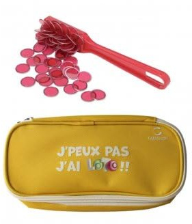 cavernedesjouets Kit Loto magnetique 3 en 1 - Baton ramasse jetons + 100 pions Transparents + Trousse - Bingo, quine - Set Accessoires Jeu et Une Carte