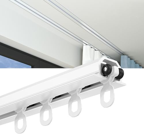 Binario per tenda da incasso a soffitto, sistema di scorrimento ultra sottile precostruito per la divisione della stanza nelle camere da letto degli ospedali