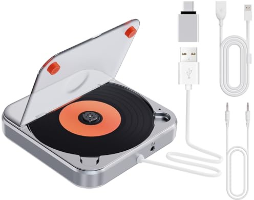 Lecteur CD de Voiture avec Port USB/AUX, CENXINY Lecteur CD Externe Compatible avec autoradio, câble AUX,rallonge USB,Type-C Conversion Adapter(A-C)