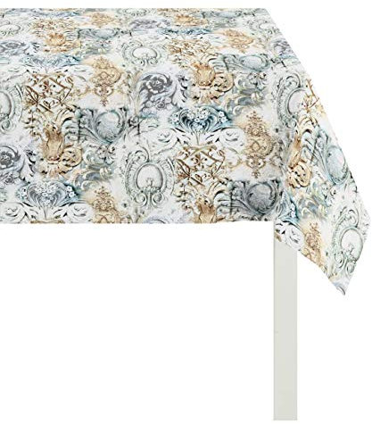 Apelt Tischdecke, Baumwolle, grau/beige/Creme, 85 x 85 x 0.2 cm