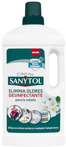 Sanytol - Desinfectante Textil para todo tipo de ropa, Elimina el 99,9% de Gérmenes y Malos Olores, Perfume Limón - 1,2L