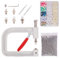 PandaHall Pearl Setting Werkzeugmaschinen Perlen Niet Fixiermaschine Mit 1250 Stück 5 Größe Imitation Pearl Acryl Perlen Und 0.44 Pfund Pearl Rivet Knöpfe Und Pinzetten Für Hüte Schuhe Kleidung