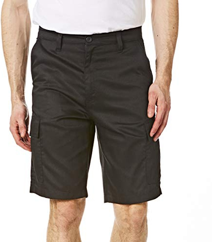 Iron Mountain IMSHO226 Mens Workwear Multi Pocket Work Classic Cargo Shorts, Black, 34W