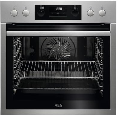 AEG BPS331160M Forno multifunzione, pulizia pirolitica, 10 funzioni, 45 programmi, cottura uniforme, ventilatore XXL, comandi squamottabili, touch screen, inox, classe A+, 71 litri, grande