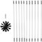 Ofenrohrbürste Stange Set, Kanalentlüftungs Reinigungsset, 11 Flexible Kaminreinigungsstab 410mm, 100mm Bürstenkopf, Kaminbürste, Schornsteinfeger Bürste für Trockner Vent/Abwasserrohr