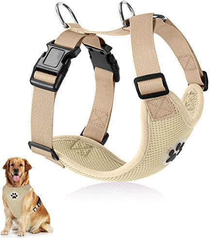 SlowTon Hundegeschirr für Hunde, No Pull Sicherheitsgeschirr Kleine Mittlere Hunde Brustgeschirr Dog Harness Weich Gepolstert Atmungsaktiv