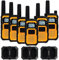 Retevis RB648 Walkie Talkies, IP67 Radio Bidirezionale Impermeabile, Antipolvere, Resistente, 2000 mAh PMR446, SOS Vibrazione, Walkie Talkie Avanzato a Tripla Prova per Industria (6 Pezzi, Giallo)