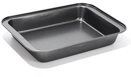 Kytpyi teglia forno, teglia forno rettangolare, 30 x 20 x 5cm Teglia Antiaderente Rettangolare Piccola, Teglia in Acciaio al Carbonio, Teglia per Torte, Teglia con Bordi Alti per Cuocere e Grigliare
