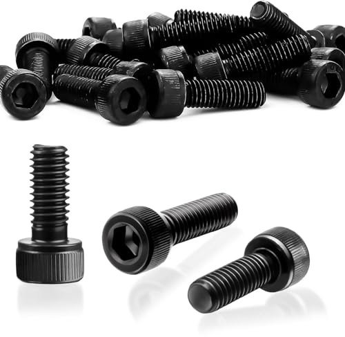 SWTYExt 80 Stk Zylinderkopfschrauben M5x16mm Zylinderschrauben mit Innensechskant DIN 912 Kohlenstoffstahl Schrauben Vollgewinde Sechskantschrauben Schwarz Inbusschrauben für Reparaturwerkzeugzubehör
