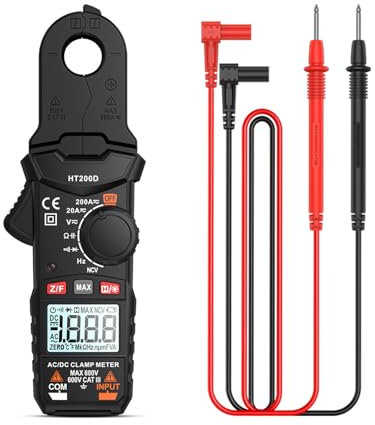 Pinza Amperimétrica de 600 V, Pinza Amperimétrica Digital, Mini Electricista, Probador de Resistencia de Frecuencia de Capacitancia de Voltaje de Corriente Portátil