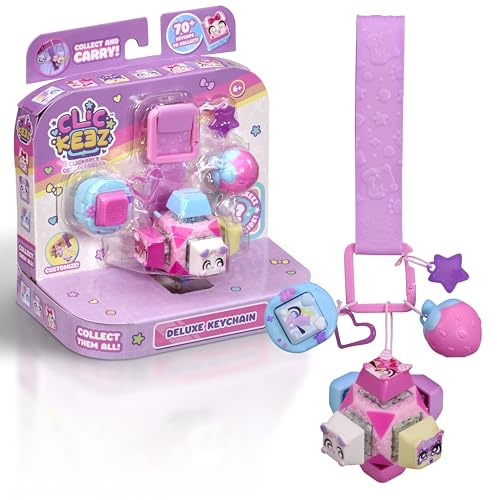 Goliath - Portachiavi CLICKEEZ Deluxe - 7 sorprese cliccabili e 1 cordino - 70 personaggi Kawaii da collezione - giocattolo antistress ASMR Fidget - idea regalo dai 6 anni in su