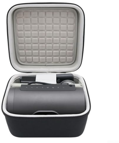 Bolsa de almacenamiento portátil rígida para proyector, con forro absorbente de golpes y divisores ajustables, para JMGO P5X/P5S, funda de transporte de viaje negra