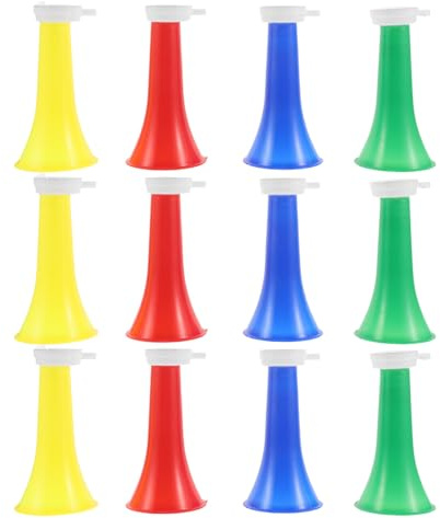 POPETPOP 12 Piezas Trompetas Plásticas Plegables Bocinas Ruidosas para Animar Partidos de Fútbol y Eventos Deportivos Megáfono para Accesorio Duradero para Fiestas y Graduaciones