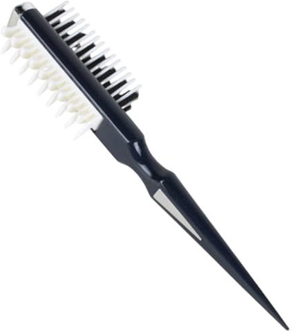 Spazzola per cotonatura, Pettine per cotonatura per volume e styling, Pettine per su due lati con punta appuntita, Spazzola per definire ricci resistenti al calore per uomo e donna, Nero