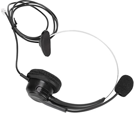 Dioche Telefonheadset RJ9 RJ9 Headset med 330° Justerbar Mikrofon Lämplig för Fasta Telefoner i Hemmet och callcenterkontoret.