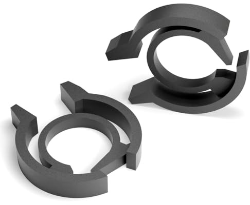 Lot de 2 pinces à ressort pneumatique compatibles avec BMW E39 Touring - Rondelle de sécurité - Noir - Fabriqué en Allemagne